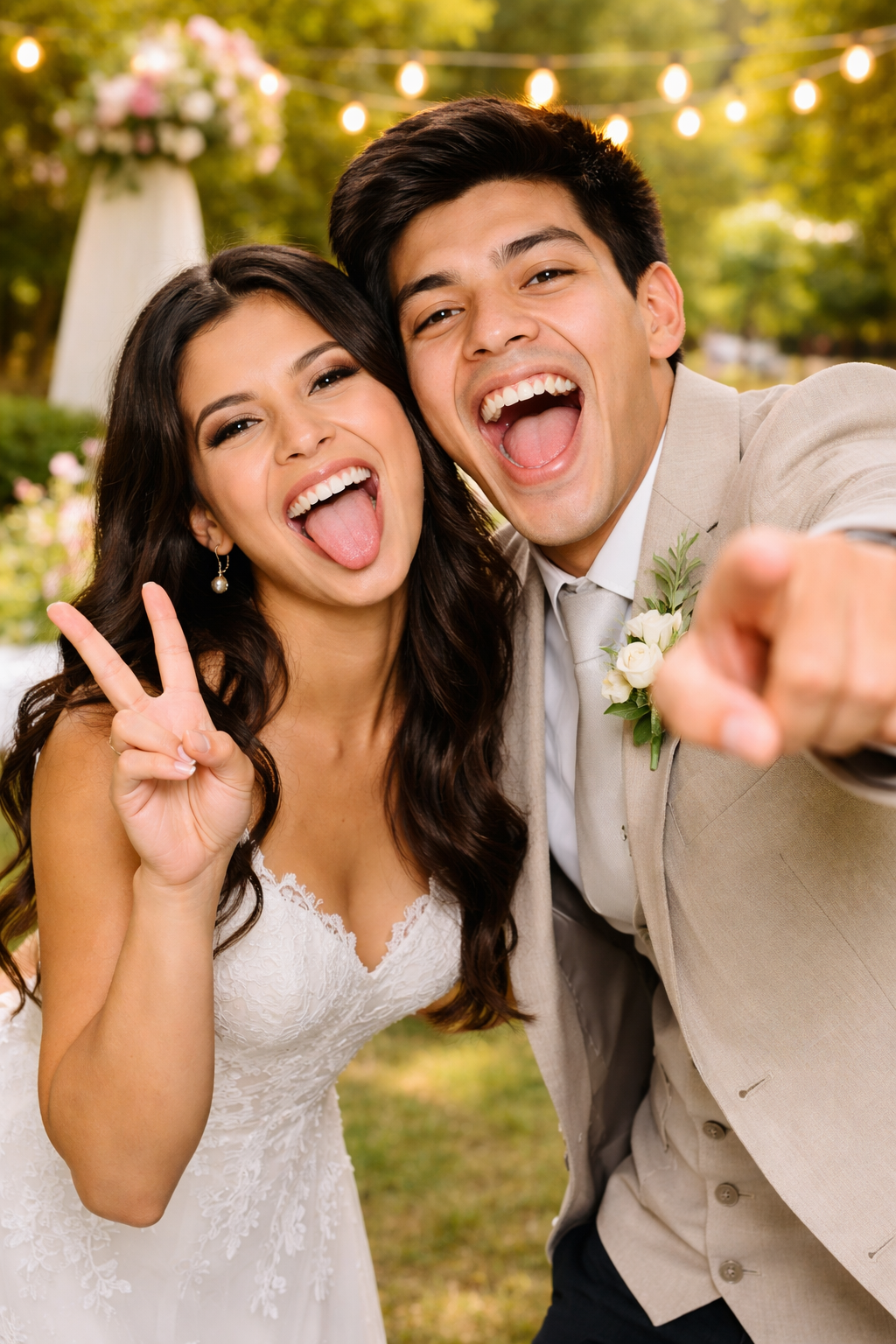 Quinceañera posando en evento